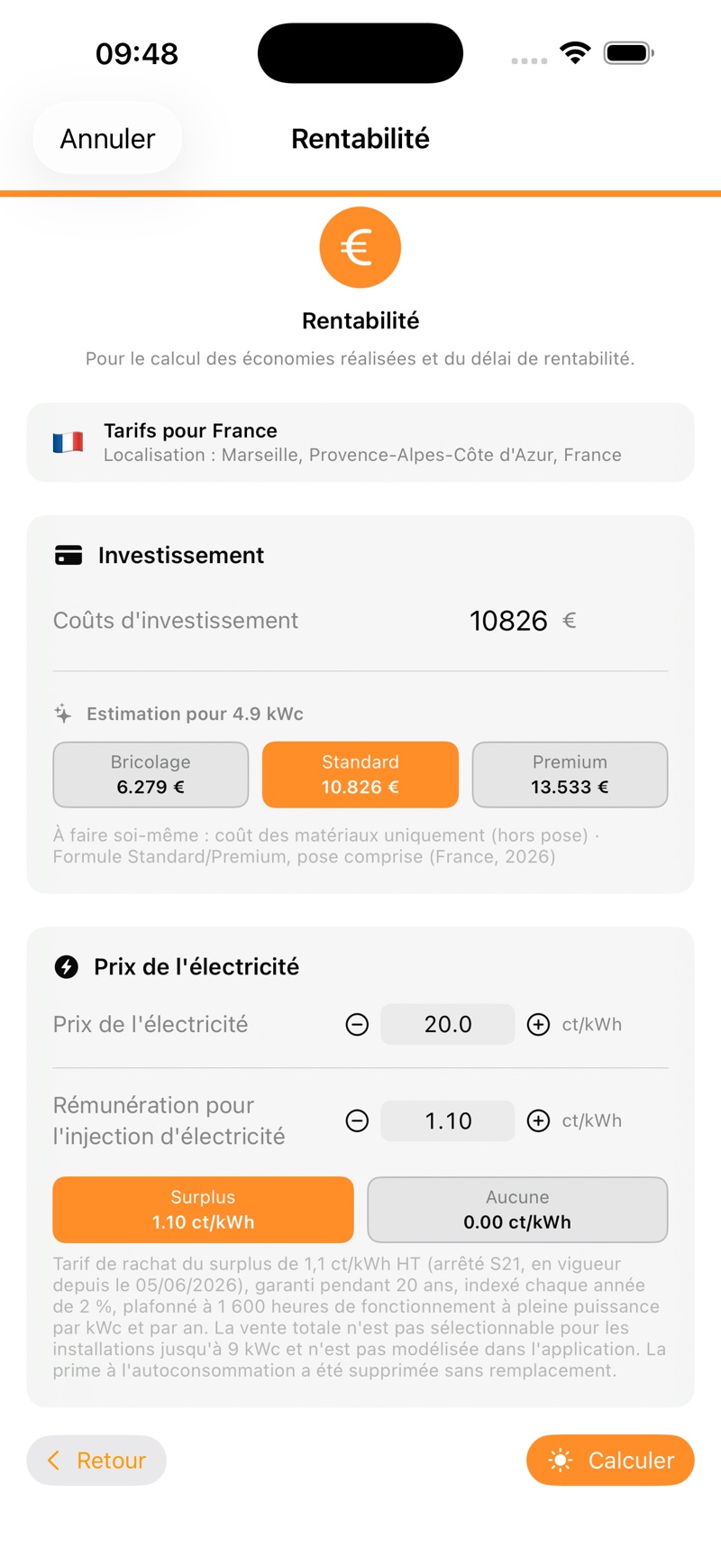 Rentabilité : coûts, autoconsommation, stockage par batterie